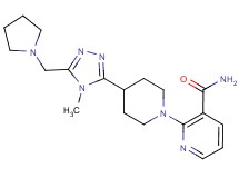 2-{4-[4-methyl-5-(pyrrolidin-1-ylmethyl)-4H-1,2,4-triazol-3-yl]piperidin-1-yl}nicotinamide