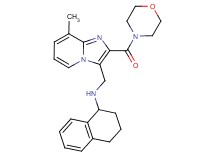N-{[8-methyl-2-(4-morpholinylcarbonyl)imidazo[1,2-a]pyridin-3-yl]methyl}-1,2,3,4-tetrahydro-1-naphthalenamine