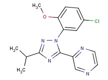 2-[1-(5-chloro-2-methoxyphenyl)-3-isopropyl-1H-1,2,4-triazol-5-yl]pyrazine
