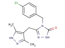 4-(4-chlorobenzyl)-5-[(3,5-dimethyl-1H-pyrazol-4-yl)methyl]-2,4-dihydro-3H-1,2,4-triazol-3-one