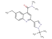 2-(1-tert-butyl-1H-pyrazol-4-yl)-6-ethyl-N,N-dimethylquinoline-4-carboxamide