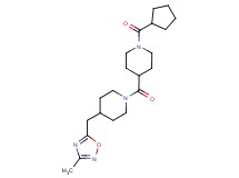 1-(cyclopentylcarbonyl)-4-({4-[(3-methyl-1,2,4-oxadiazol-5-yl)methyl]-1-piperidinyl}carbonyl)piperidine
