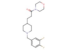 4-{3-[1-(3,4-difluorobenzyl)-4-piperidinyl]propanoyl}morpholine