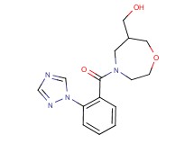 {4-[2-(1H-1,2,4-triazol-1-yl)benzoyl]-1,4-oxazepan-6-yl}methanol