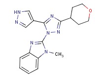 1-methyl-2-[5-(1H-pyrazol-4-yl)-3-(tetrahydro-2H-pyran-4-yl)-1H-1,2,4-triazol-1-yl]-1H-benzimidazole
