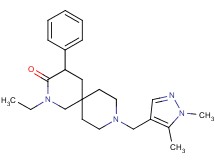 9-[(1,5-dimethyl-1H-pyrazol-4-yl)methyl]-2-ethyl-4-phenyl-2,9-diazaspiro[5.5]undecan-3-one