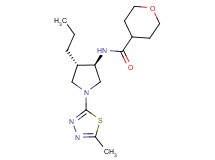N-[(3R*,4S*)-1-(5-methyl-1,3,4-thiadiazol-2-yl)-4-propyl-3-pyrrolidinyl]tetrahydro-2H-pyran-4-carboxamide