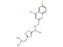 6-fluoro-2-({[1-(3-isobutyl-1,2,4-oxadiazol-5-yl)ethyl]amino}methyl)quinolin-4-ol