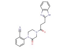 2-{4-[3-(1H-benzimidazol-2-yl)propanoyl]-2-oxo-1-piperazinyl}benzonitrile