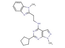 6-cyclopentyl-1-methyl-N-[2-(1-methyl-1H-benzimidazol-2-yl)ethyl]-1H-pyrazolo[3,4-d]pyrimidin-4-amine