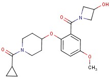 1-(2-{[1-(cyclopropylcarbonyl)piperidin-4-yl]oxy}-5-methoxybenzoyl)azetidin-3-ol