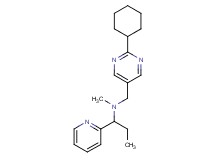N-[(2-cyclohexylpyrimidin-5-yl)methyl]-N-methyl-1-pyridin-2-ylpropan-1-amine