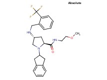 (4R)-1-(2,3-dihydro-1H-inden-2-yl)-N-(2-methoxyethyl)-4-{[2-(trifluoromethyl)benzyl]amino}-L-prolinamide