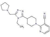 2-{4-[4-ethyl-5-(pyrrolidin-1-ylmethyl)-4H-1,2,4-triazol-3-yl]piperidin-1-yl}nicotinonitrile