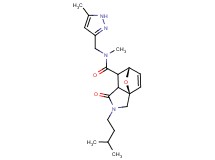 (3aR*,6S*)-N-methyl-2-(3-methylbutyl)-N-[(5-methyl-1H-pyrazol-3-yl)methyl]-1-oxo-1,2,3,6,7,7a-hexahydro-3a,6-epoxyisoindole-7-carboxamide