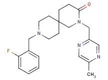 9-(2-fluorobenzyl)-2-[(5-methylpyrazin-2-yl)methyl]-2,9-diazaspiro[5.5]undecan-3-one