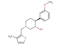 (3S*,4S*)-4-(3-methoxyphenyl)-1-[(3-methyl-2-thienyl)methyl]piperidin-3-ol