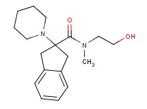 N-(2-hydroxyethyl)-N-methyl-2-(1-piperidinyl)-2-indanecarboxamide