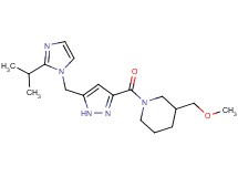 1-({5-[(2-isopropyl-1H-imidazol-1-yl)methyl]-1H-pyrazol-3-yl}carbonyl)-3-(methoxymethyl)piperidine