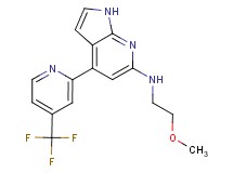 N-(2-methoxyethyl)-4-[4-(trifluoromethyl)pyridin-2-yl]-1H-pyrrolo[2,3-b]pyridin-6-amine