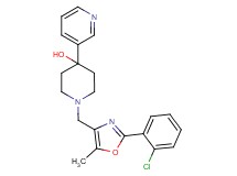 1-{[2-(2-chlorophenyl)-5-methyl-1,3-oxazol-4-yl]methyl}-4-pyridin-3-ylpiperidin-4-ol