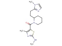 N,4-dimethyl-5-({2-[2-(1-methyl-1H-imidazol-2-yl)ethyl]-1-piperidinyl}carbonyl)-1,3-thiazol-2-amine
