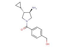 (4-{[(3R*,4S*)-3-amino-4-cyclopropyl-1-pyrrolidinyl]carbonyl}phenyl)methanol