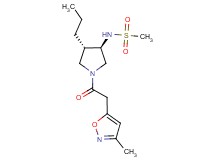 N-{(3R*,4S*)-1-[(3-methyl-5-isoxazolyl)acetyl]-4-propyl-3-pyrrolidinyl}methanesulfonamide