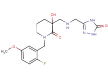 1-(2-fluoro-5-methoxybenzyl)-3-hydroxy-3-({[(5-oxo-4,5-dihydro-1H-1,2,4-triazol-3-yl)methyl]amino}methyl)piperidin-2-one