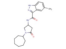 N-(1-cycloheptyl-5-oxopyrrolidin-3-yl)-5-methyl-1H-indazole-3-carboxamide