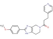 2-(4-methoxyphenyl)-5-(3-pyridin-4-ylpropanoyl)-4,5,6,7-tetrahydro-1H-imidazo[4,5-c]pyridine