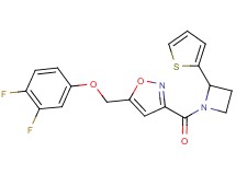 5-[(3,4-difluorophenoxy)methyl]-3-{[2-(2-thienyl)azetidin-1-yl]carbonyl}isoxazole