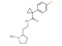 1-(4-fluorophenyl)-N-[2-(1-methyl-2-pyrrolidinyl)ethyl]cyclopropanecarboxamide