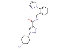 1-(cis-4-aminocyclohexyl)-N-[2-(1H-pyrazol-1-yl)benzyl]-1H-1,2,3-triazole-4-carboxamide