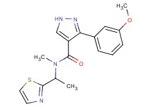 3-(3-methoxyphenyl)-N-methyl-N-[1-(1,3-thiazol-2-yl)ethyl]-1H-pyrazole-4-carboxamide
