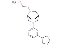 (1R*,5R*)-3-(4-cyclopentylpyrimidin-2-yl)-6-(2-methoxyethyl)-3,6-diazabicyclo[3.2.2]nonane