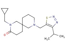 2-(cyclopropylmethyl)-8-[(4-isopropyl-1,2,3-thiadiazol-5-yl)methyl]-2,8-diazaspiro[5.5]undecan-3-one