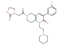 3-(3-fluorophenyl)-6-[(2-oxo-1,3-oxazolidin-3-yl)acetyl]-1-[2-(1-piperidinyl)ethyl]-5,6,7,8-tetrahydro-1,6-naphthyridin-2(1H)-one