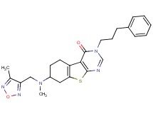7-{methyl[(4-methyl-1,2,5-oxadiazol-3-yl)methyl]amino}-3-(3-phenylpropyl)-5,6,7,8-tetrahydro[1]benzothieno[2,3-d]pyrimidin-4(3H)-one
