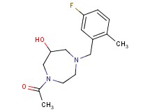 1-acetyl-4-(5-fluoro-2-methylbenzyl)-1,4-diazepan-6-ol
