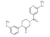 1-(3-methoxyphenyl)-4-[2-(methylamino)isonicotinoyl]-2-piperazinone