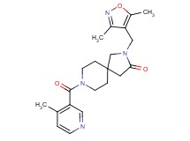 2-[(3,5-dimethyl-4-isoxazolyl)methyl]-8-[(4-methyl-3-pyridinyl)carbonyl]-2,8-diazaspiro[4.5]decan-3-one