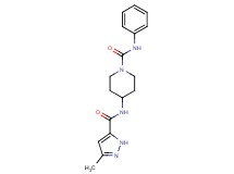 4-{[(3-methyl-1H-pyrazol-5-yl)carbonyl]amino}-N-phenylpiperidine-1-carboxamide