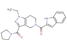 1-ethyl-5-(1H-indol-2-ylcarbonyl)-3-(1-pyrrolidinylcarbonyl)-4,5,6,7-tetrahydro-1H-pyrazolo[4,3-c]pyridine