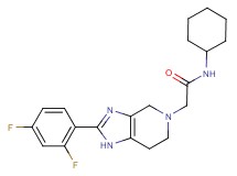 N-cyclohexyl-2-[2-(2,4-difluorophenyl)-1,4,6,7-tetrahydro-5H-imidazo[4,5-c]pyridin-5-yl]acetamide
