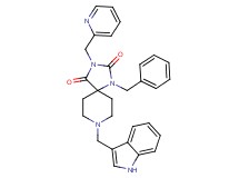 1-benzyl-8-(1H-indol-3-ylmethyl)-3-(2-pyridinylmethyl)-1,3,8-triazaspiro[4.5]decane-2,4-dione
