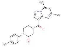 4-[(5,7-dimethylpyrazolo[1,5-a]pyrimidin-3-yl)carbonyl]-1-(4-methylphenyl)-2-piperazinone