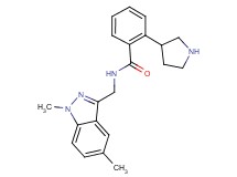 N-[(1,5-dimethyl-1H-indazol-3-yl)methyl]-2-(3-pyrrolidinyl)benzamide