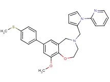 9-methoxy-7-[4-(methylthio)phenyl]-4-{[1-(2-pyridinyl)-1H-pyrrol-2-yl]methyl}-2,3,4,5-tetrahydro-1,4-benzoxazepine