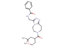N-({7-[(2,2-dimethyltetrahydro-2H-pyran-4-yl)carbonyl]-6,7,8,9-tetrahydro-5H-[1,2,4]triazolo[4,3-d][1,4]diazepin-3-yl}methyl)benzamide